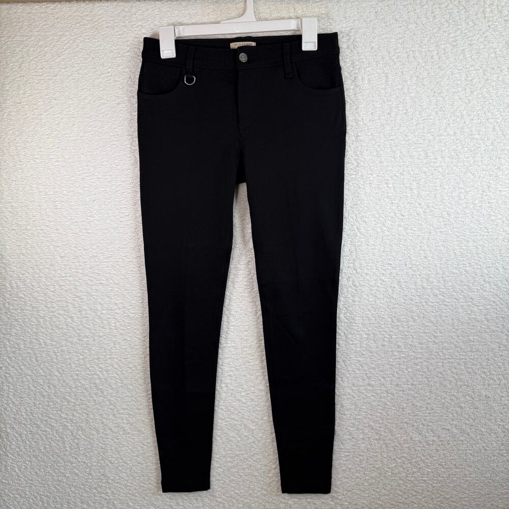 Burberry Brit Pants Womens Large Black Westbourne Skinny Ankle Designer Adult